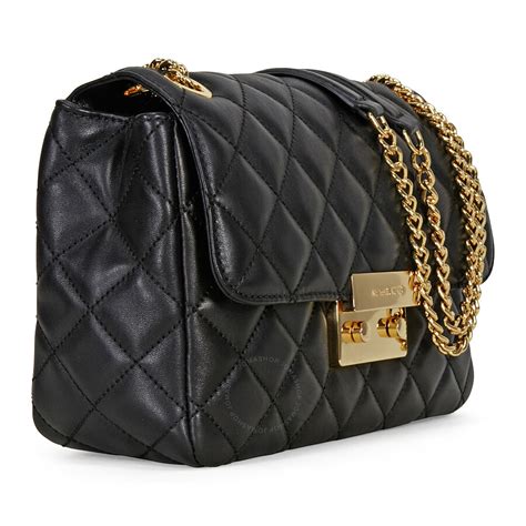 michael kors black quilted purse|michael kors black quilted handbags.